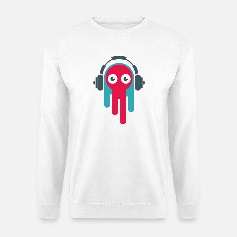 beat music symbol cartoon ghost comic funny - Unisex Pullover - Weiß