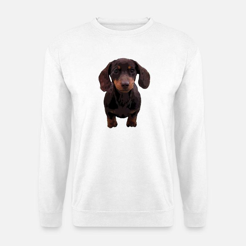 Kurzhaardackel - Unisex Pullover - Weiß