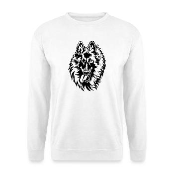 Tervuren Kopf - Unisex Pullover - Weiß - Vorne