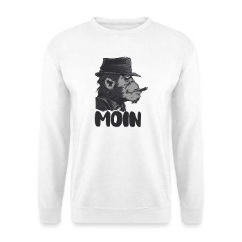 Mondnacht Gangsteraffe Moin - Unisex Pullover - Weiß - Vorne