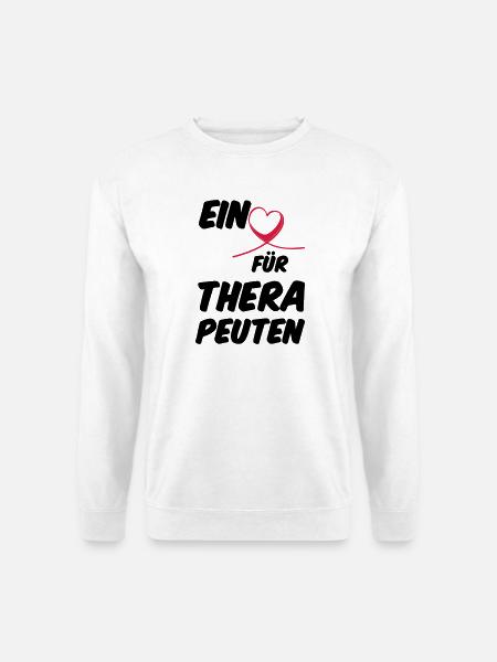 Herz für Therapeuten Geschenk - Unisex Pullover - Weiß