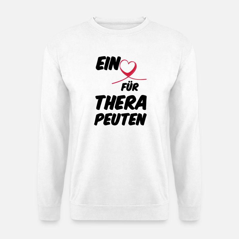 Herz für Therapeuten Geschenk - Unisex Pullover - Weiß