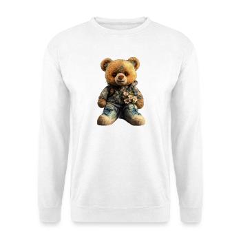 Cadeau Bear Half Man - Sweat-shirt Unisexe - blanc - Devant
