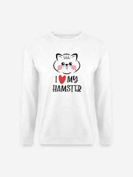 Lieblingstier Herz Haustiere Statement Knuddeltier - Unisex Pullover - Weiß