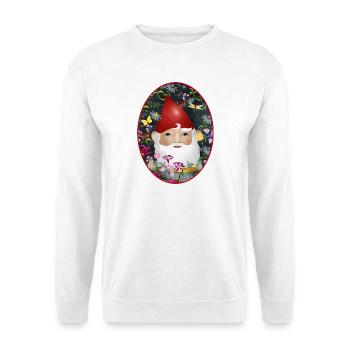 Jardin magique mignon de fleurs de nain de jardin - Sweat-shirt Unisexe - blanc - Devant