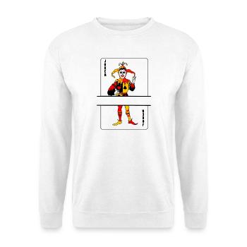 Bannière Joker de cartes à jouer - Sweat-shirt Unisexe - blanc - Devant