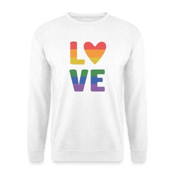 Mois de la fierté LGBT - Love is Love - Sweat-shirt Unisexe - blanc - Devant