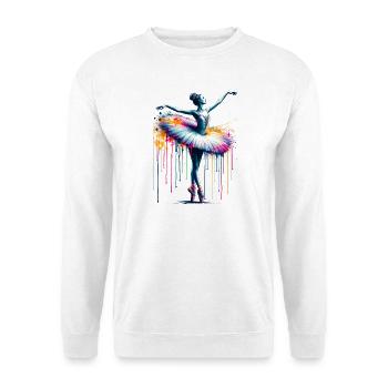 Balletttänzerin mit Tutu - Unisex Pullover - Weiß - Vorne