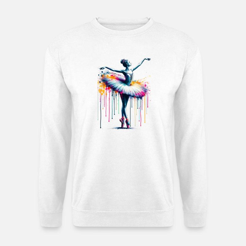 Ballet dancer with tutu - Unisex Sweatshirt - white
