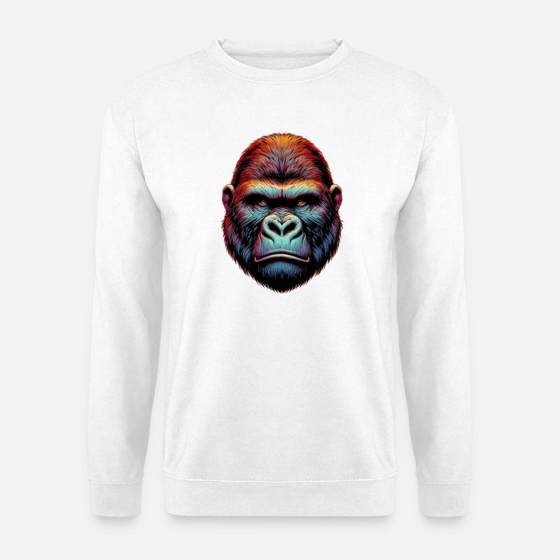 Gorilla - Unisex Pullover - Weiß