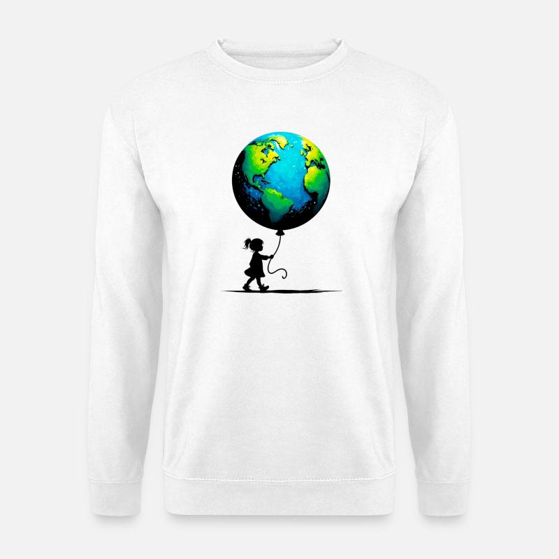 Planet Erde - Unisex Pullover - Weiß