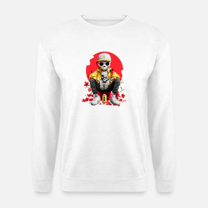 Japan Skeleton - Unisex Pullover - Weiß