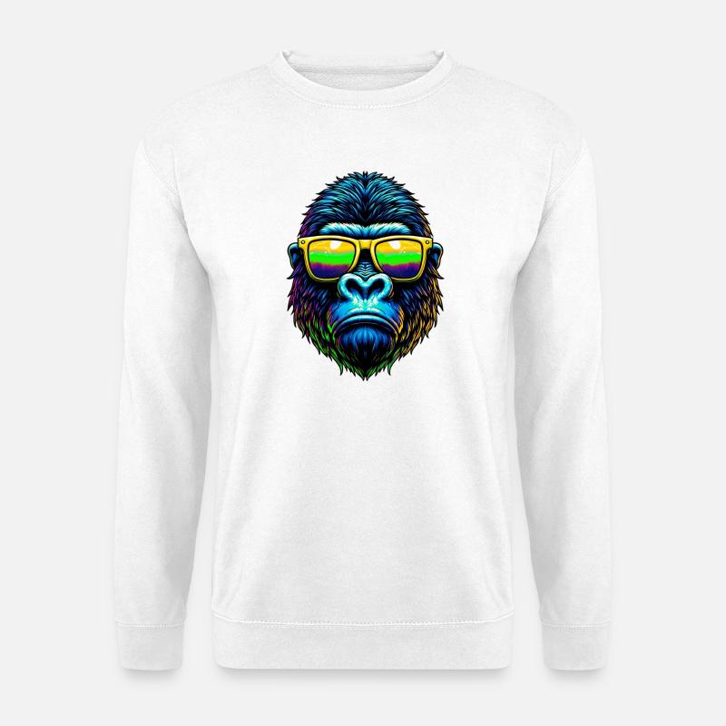 Gorilla - Unisex Pullover - Weiß
