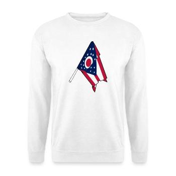 Flagge von Ohio - Unisex Pullover - Weiß - Vorne