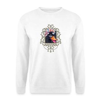 The happy swan, a blue-eyed charmer. - Unisex Sweatshirt - white - Front