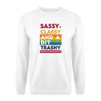 Gay Pride LGBTQIA+ T-Shirt frech edel und ein bisschen - Unisex Pullover - Weiß - Vorne