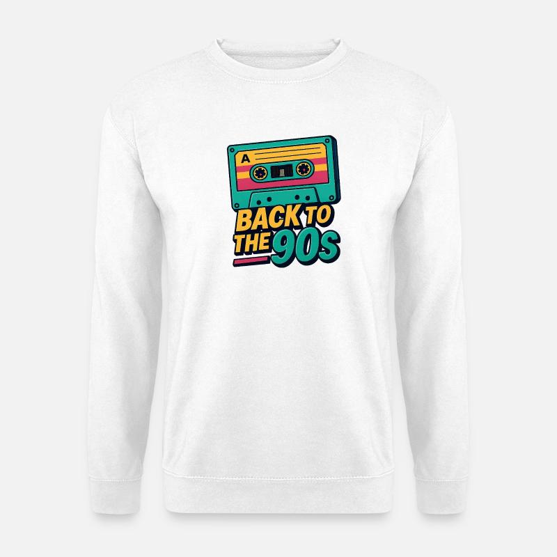 Retro Musik Kassette Design - Unisex Pullover - Weiß
