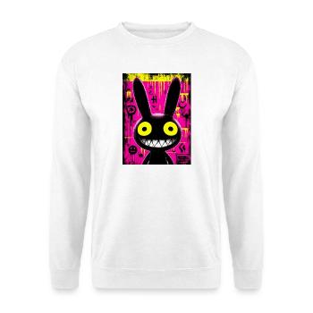 Bunny Black Urban Graffiti - Unisex Pullover - Weiß - Vorne