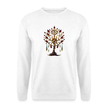 Magical Tree of Life with Red Gems - Unisex Sweatshirt - white - Front