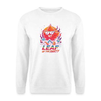 Leaf of the Party Happy Fall Harvest Autumn Leaf - Unisex Sweatshirt - white - Front