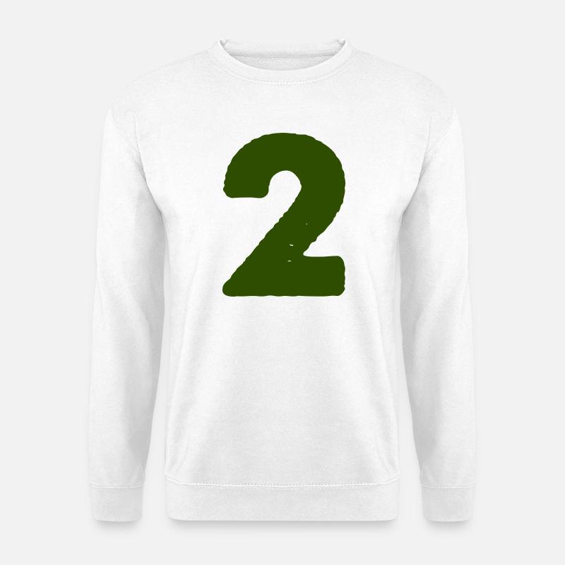 2_zahl - Unisex Pullover - Weiß