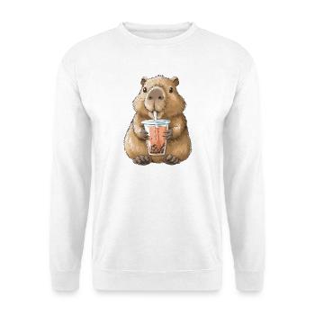 Sweet Anime Capybara Bubble Tea Boba Tea - Unisex Sweatshirt - white - Front