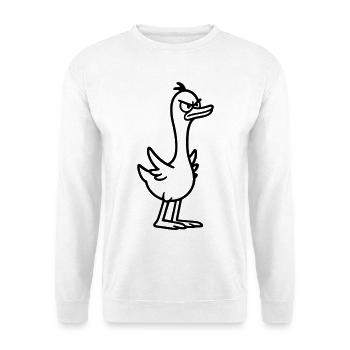 Angry goose - Unisex Sweatshirt - white - Front