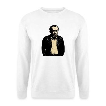 Noir Charles Bukowski Porträt - Unisex Pullover - Weiß - Vorne
