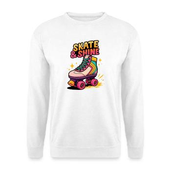 Skate & Shine Neon Roller - Unisex Sweatshirt - white - Front