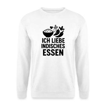 I love Indian food - Unisex Sweatshirt - white - Front