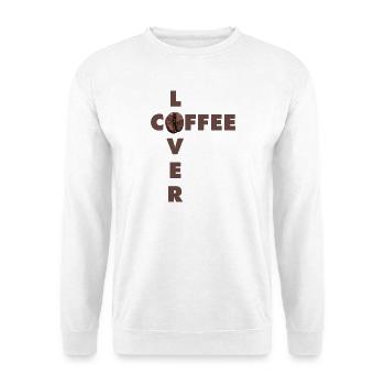 Coffee Lover Design with Real Bean - Unisex Sweatshirt - white - Front