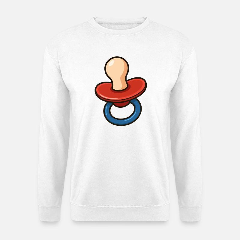 Schnuller Cartoon Babyspielzeug - Unisex Pullover - Weiß
