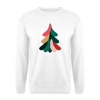 Sapin de Noël coloré pour Noël - Sweat-shirt Unisexe - blanc - Devant