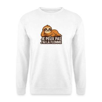 I can't, I'm too lazy. - Unisex Sweatshirt - white - Front