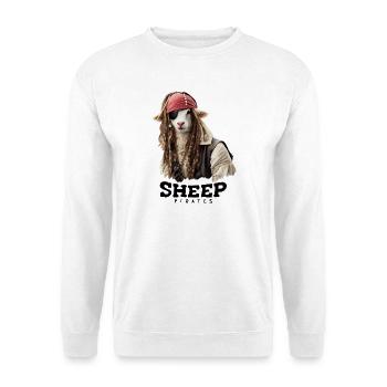 Pirate Sheep with Dreadlocks - Unisex Sweatshirt - white - Front