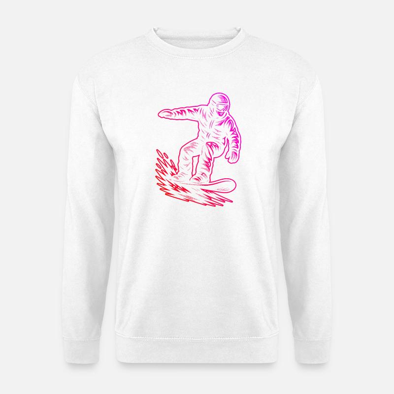 Klassisches Snowboard Motiv - Unisex Pullover - Weiß