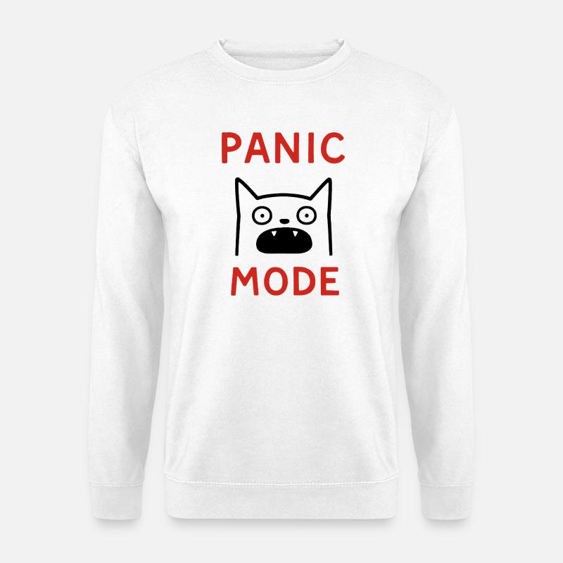 Panikmodus Katze - Unisex Pullover - Weiß