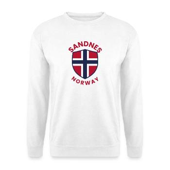Sandnes-Norwegen-Schild - Unisex Pullover - Weiß - Vorne
