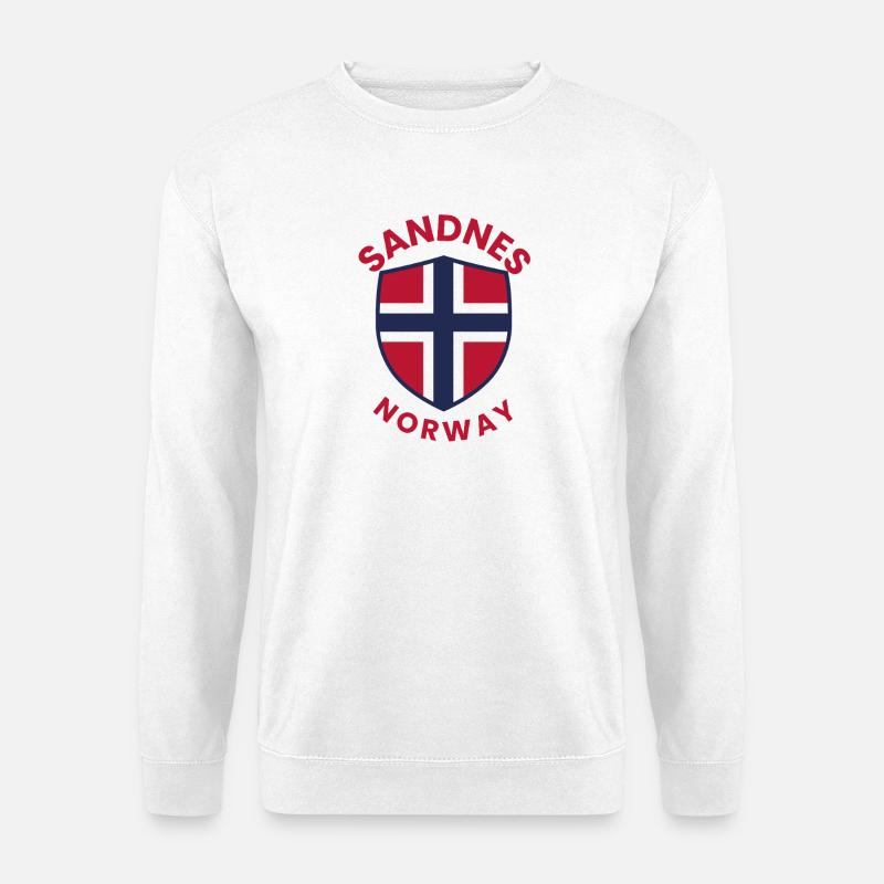Sandnes-Norwegen-Schild - Unisex Pullover - Weiß