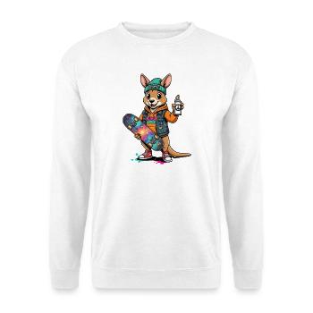 Känguru Sk8 Crew Oz Style - Unisex Pullover - Weiß - Vorne