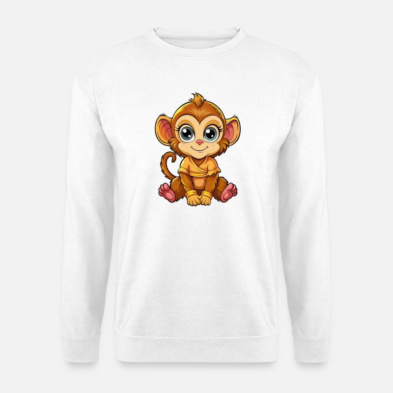 Weiblicher Affe - Unisex Pullover - Weiß