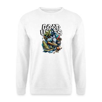Bonne ambiance surf sur la plage - Sweat-shirt Unisexe - blanc - Devant