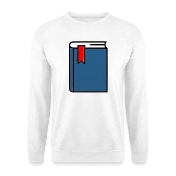 Dickes Buch Bibel Notizbuch - Unisex Pullover - Weiß - Vorne