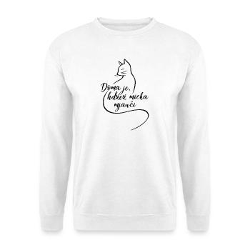 Doma je, hdźež micka mjawči. - Unisex Sweatshirt - white - Front