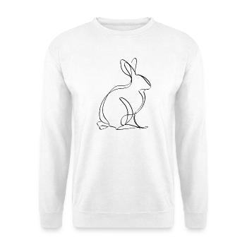 Art Bunny – Art rencontre la décoration - Sweat-shirt Unisexe - blanc - Devant