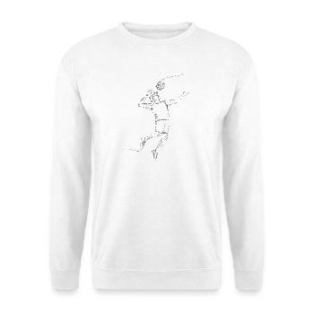 Volleyball Design - Unisex Pullover - Weiß - Vorne