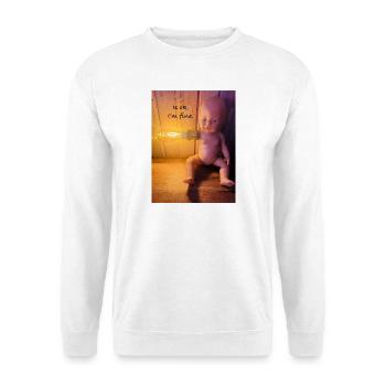 LichtDoll Kunst Is ok Im Fine - Unisex Pullover - Weiß - Vorne