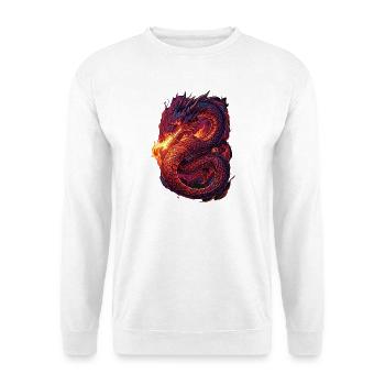 Feuriger Drachensturm - Unisex Pullover - Weiß - Vorne