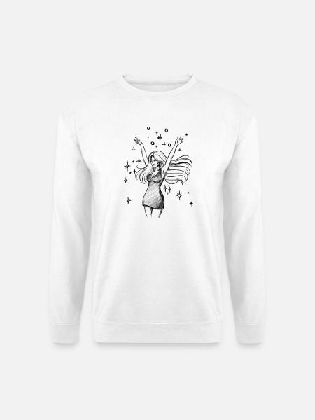 Dancing Woman Empowerment - Illustration - Unisex Sweatshirt - white
