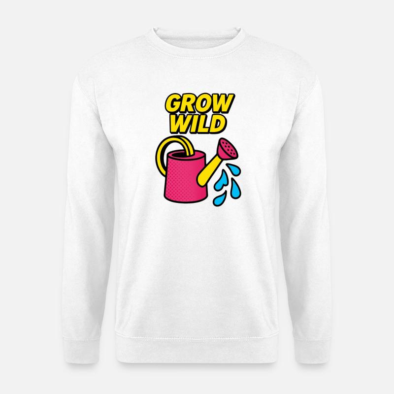 Wild Sprout Retro-Gartenbau - Unisex Pullover - Weiß